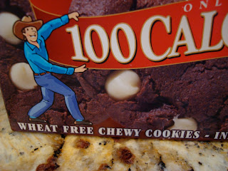 White Chocolate Brownie Cookie bod showing wheat free 100 calories