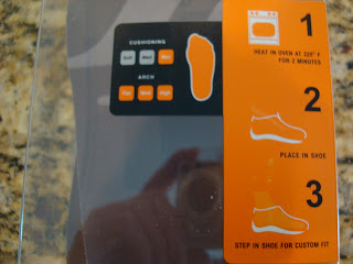 Information on packaging on how to form and use insoles