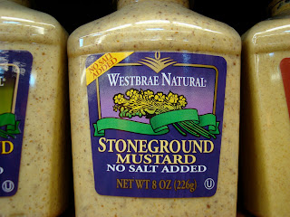 Close up of one bottle of Stoneground Mustard