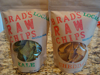 Two bags of Brad's Raw Chips in Kale and Cheddar