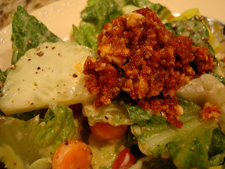 Raw Vegan Taco Salad in white bowl