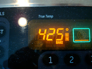 Oven preheated to 425 degreed F