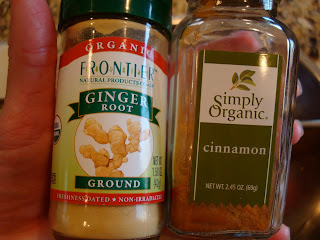 Jars of ground Ginger and Cinnamon