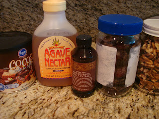Ingredients needed to make raw vegan brownies