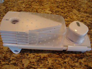 White mandolin on countertop