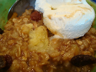 Banana Pumpkin Pie Oats topped with whipped cream