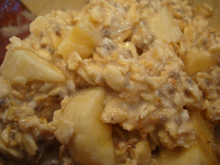 Close up of Overnight PB & Banana Vanilla Chia Oats