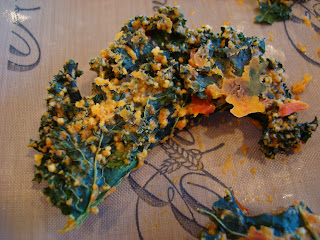 Close up of one Kale Chip