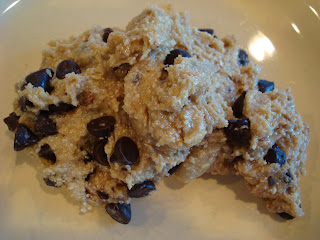 Dough transferred to white plate