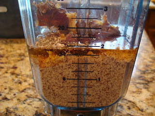 Ingredients for Vegan No-Bake Pumpkin Pie Crust in blender