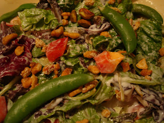 Salad with Vegan Cesar Inspired Dressing
