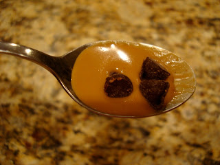 Close up of Sunbutter & Chocolate Chips on spoon