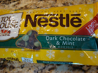 Bag of Nestle Dark Chocolate & Mint Holiday Chips