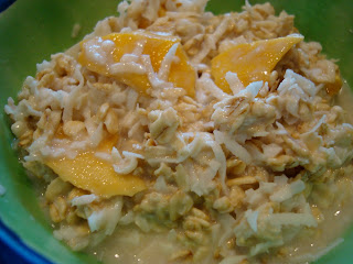 Tropical Oats in green bowl