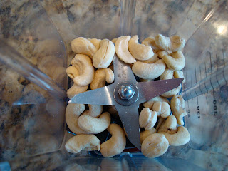 Cashews in blender