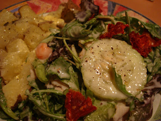 Garden Salad with Creamy "Cesar" Tahini Dressing