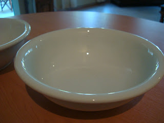 Close up of white bowl