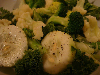 Close up of Kale Salad with Vegetables 