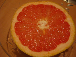 Half a slice of grapefruit