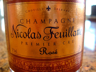Label on bottle of champagne 