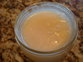 Overhead of jar of Vegan Slaw Dressing