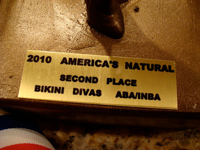 Second place trophy for Bikini Divas