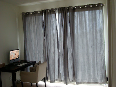 Curtains hanging on windows