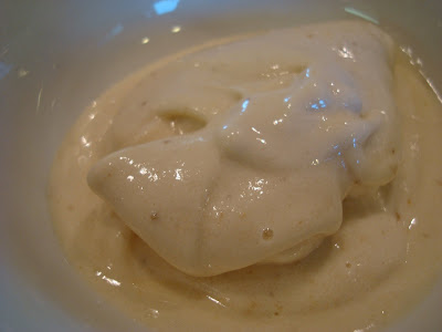 Close up of one bowl of Vegan Vanilla Softserve