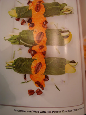 Cookbook photo of Mediterranean Wrap with Red Pepper Hummus