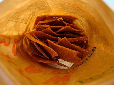 Inside bag of Brad's Chips