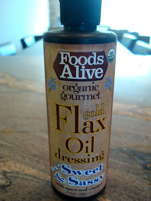 Bottle of Foods Alive Sweet & Sassy Flax Oil Dressing