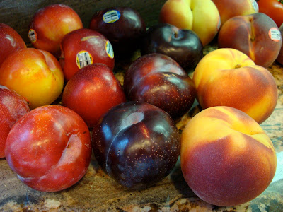 Close up of various fruits on countertop