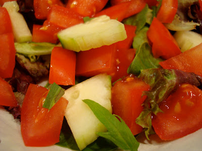 Mixed salad with stevia leaves