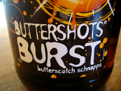 Up close of label on Buttershots Burst
