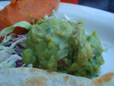 Close up of guacamole on plate