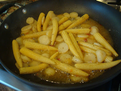 Sweet & Sour Veggie Stir Fry sautéing in pan
