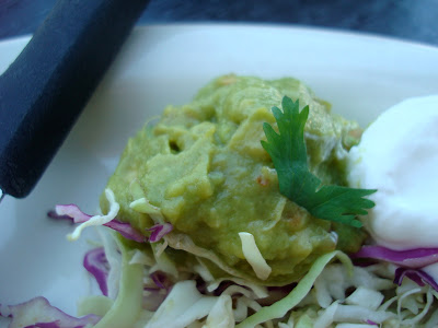 Close up of guacamole on plate