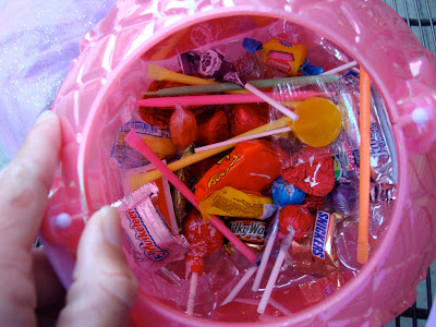 Inside candy bucket
