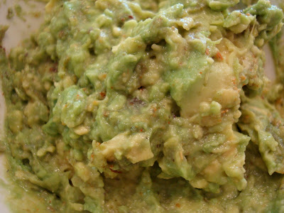 Close up of Homemade Guacamole