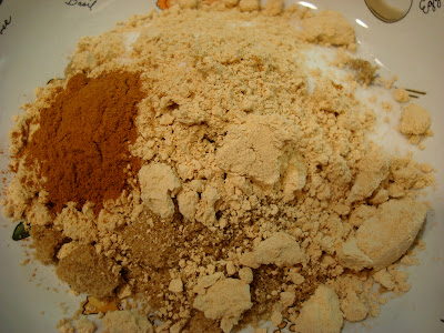 Dry ingredients in dish