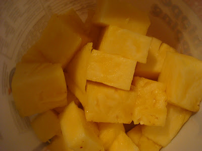 Diced up pineapple