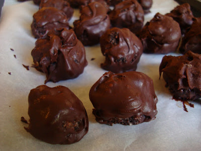 Overhead of Chocolate Covered Oreo Balls