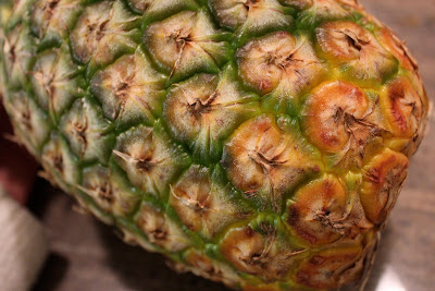 Bottom side of pineapple