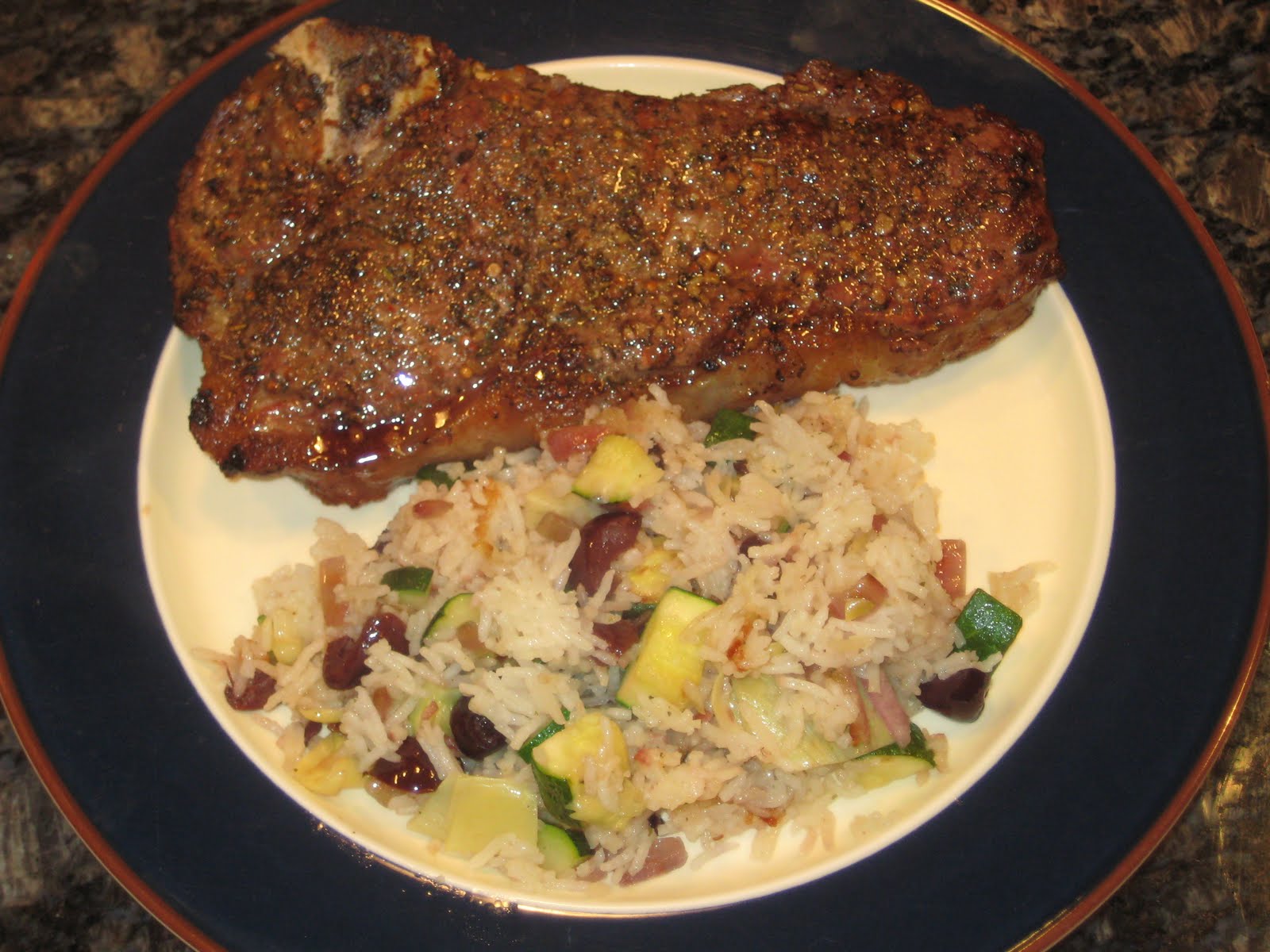 Dinner with the Welches Steak with Dirty Mediterranean Rice