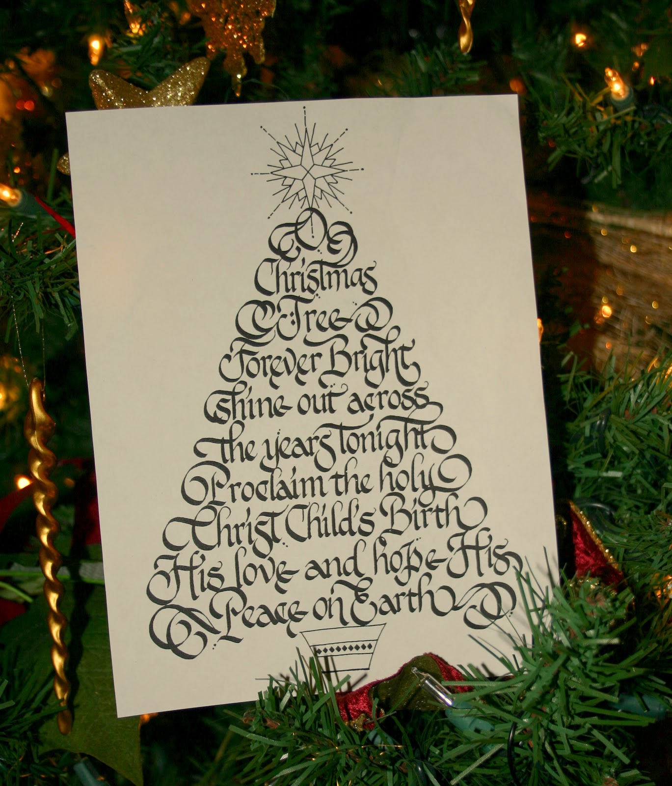 CALLIGRAPHYOH, CHRISTMAS TREE, OH CHRISTMAS TREE... Sowing the Seeds