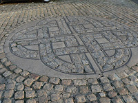 celtic knot derry pavement northern ireland copyright kerry dexter