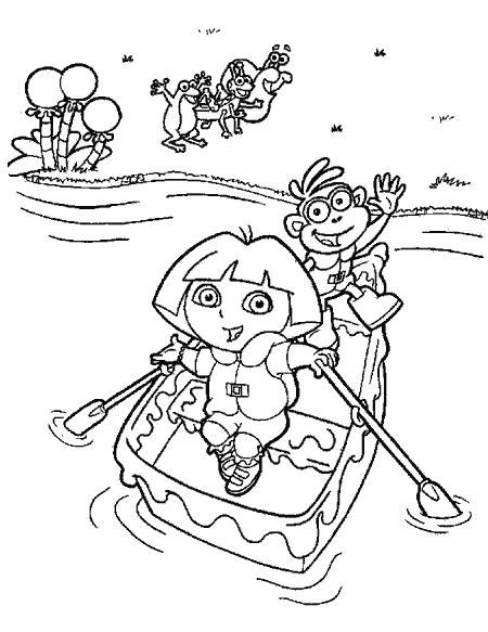 Free Printable Coloring Pages Dora Explorer Music