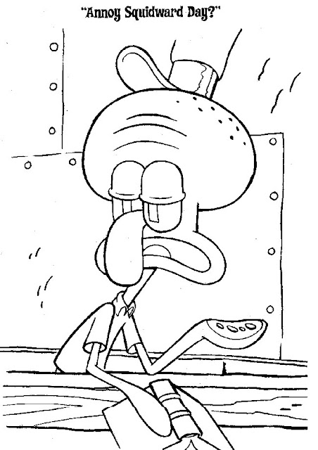 transmissionpress: Squidward and Spongebob Coloring Pages