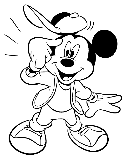 Mickey Mouse Free Printable Coloring Pages