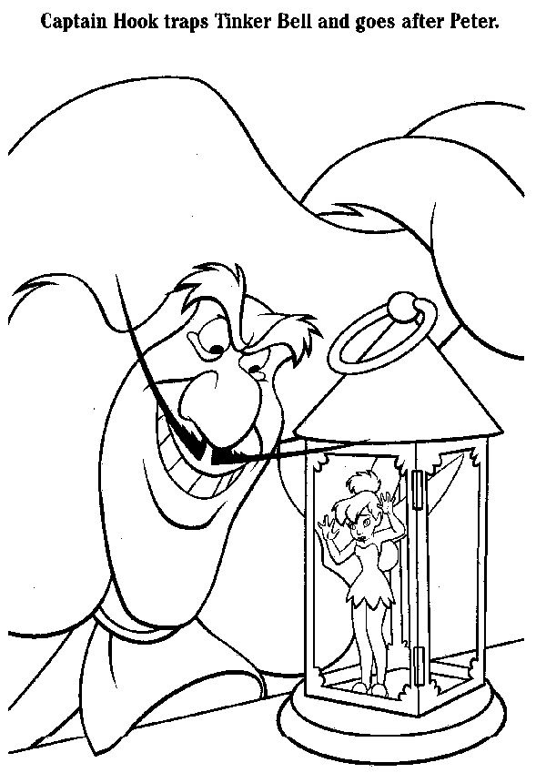 Captain Hook Coloring Book Disney quot Captain Hook quot Printable Coloring Sheet